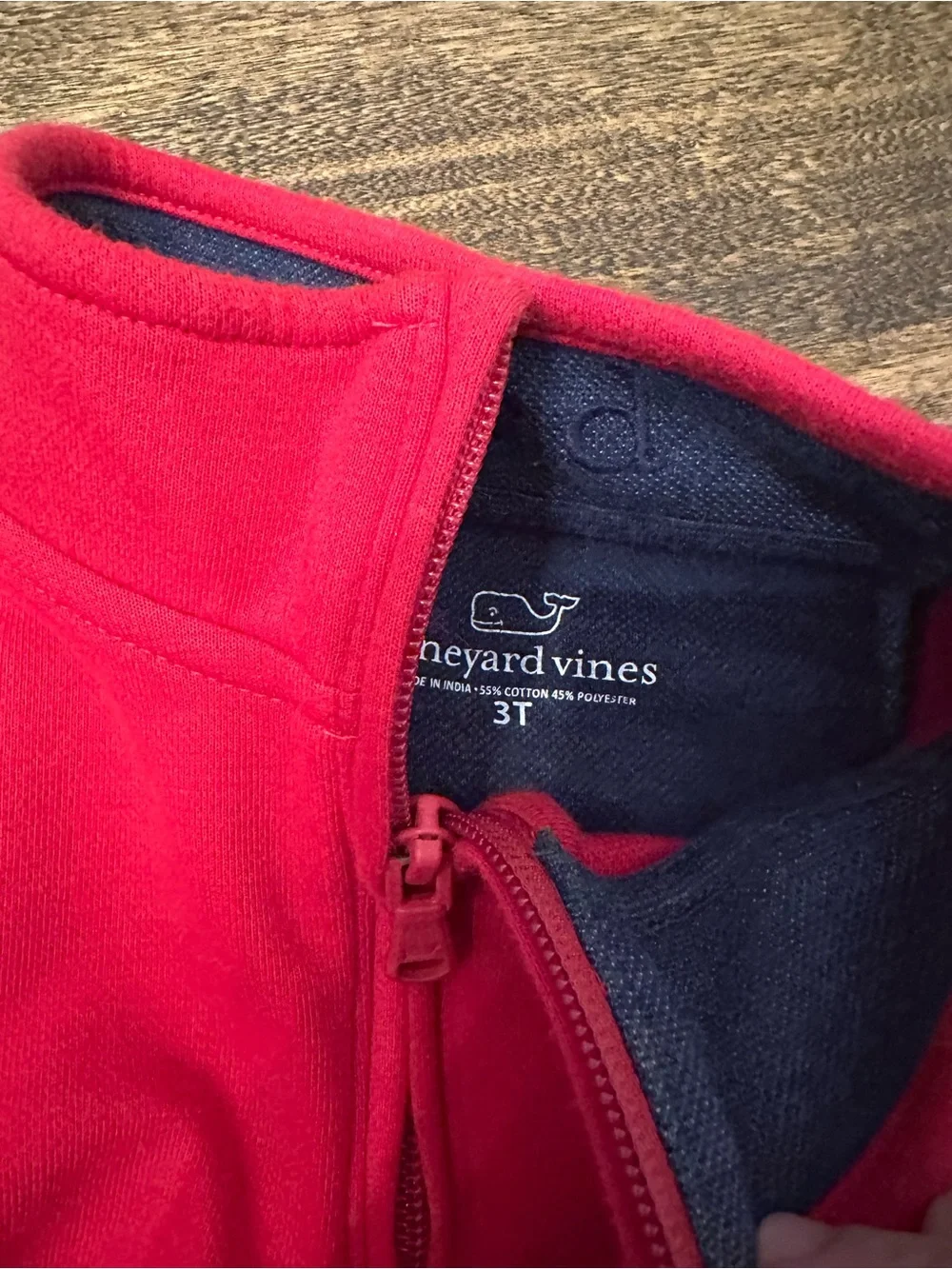 Vineyard Vines Kids Bright Red Half-Zip Pullover
